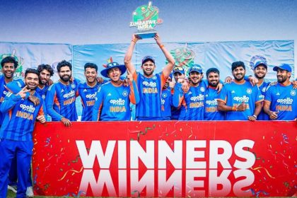 Team India celebrates 3-0 T20 series win vs Zimbabwe - भारत जिम्बाब्वे टी20 सीरीज जीत