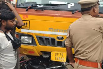 ब्रेक फेल होते ही बेकाबू हुई स्कूल बस, दो बाइक और कार को मारी टक्कर; मौके पर मची अफरा-तफरी