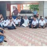 विश्वविद्यालय में विरोध प्रदर्शन