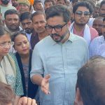 बाढ़ में घिरे हेतमापुर धाम का सांसद ने लिया जायजा, अधिकारियों को दिए सख्त निर्देश